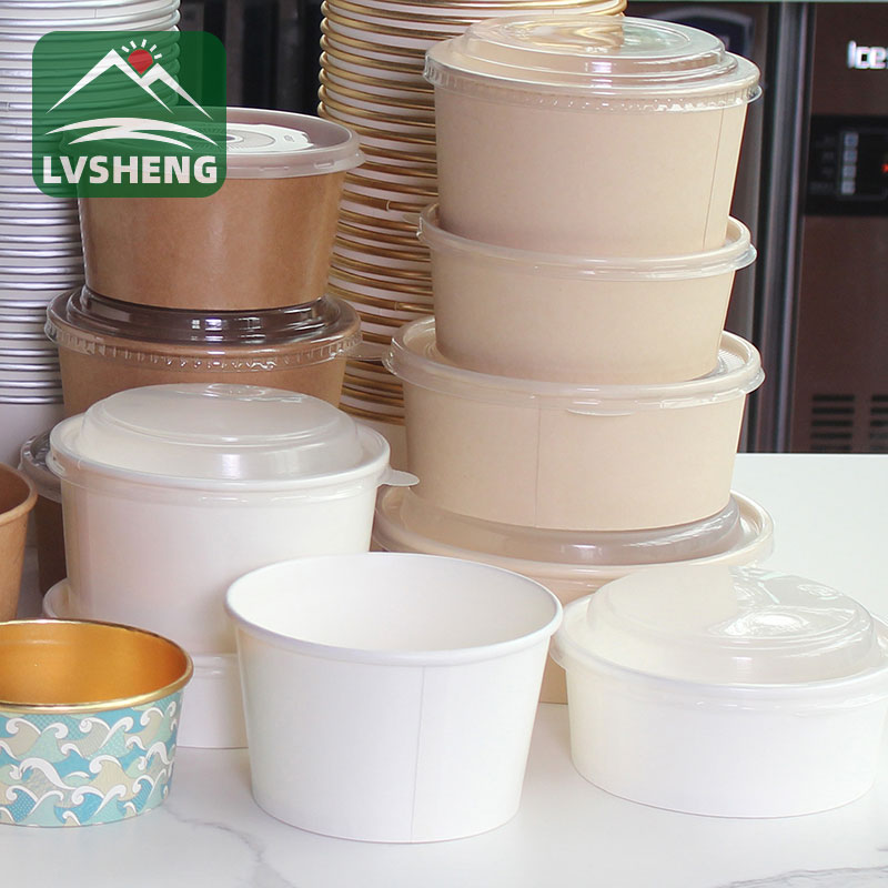 Kompostoitava bagasse -paperisalaattikulho
